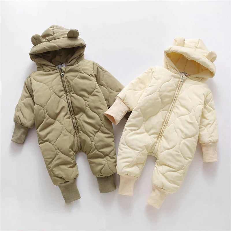 Bear Ear Winter Romper | Leuke en comfortabele overall die je kind warm houdt-Boutique Moda