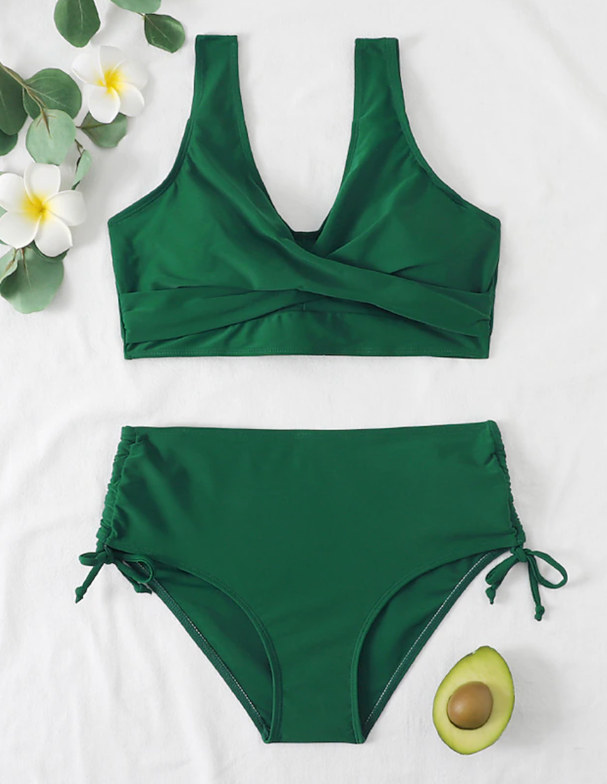 Bikiniset - Breed bandje Push-Up Bikini met hoge taille Strandkleding Set-Boutique Moda