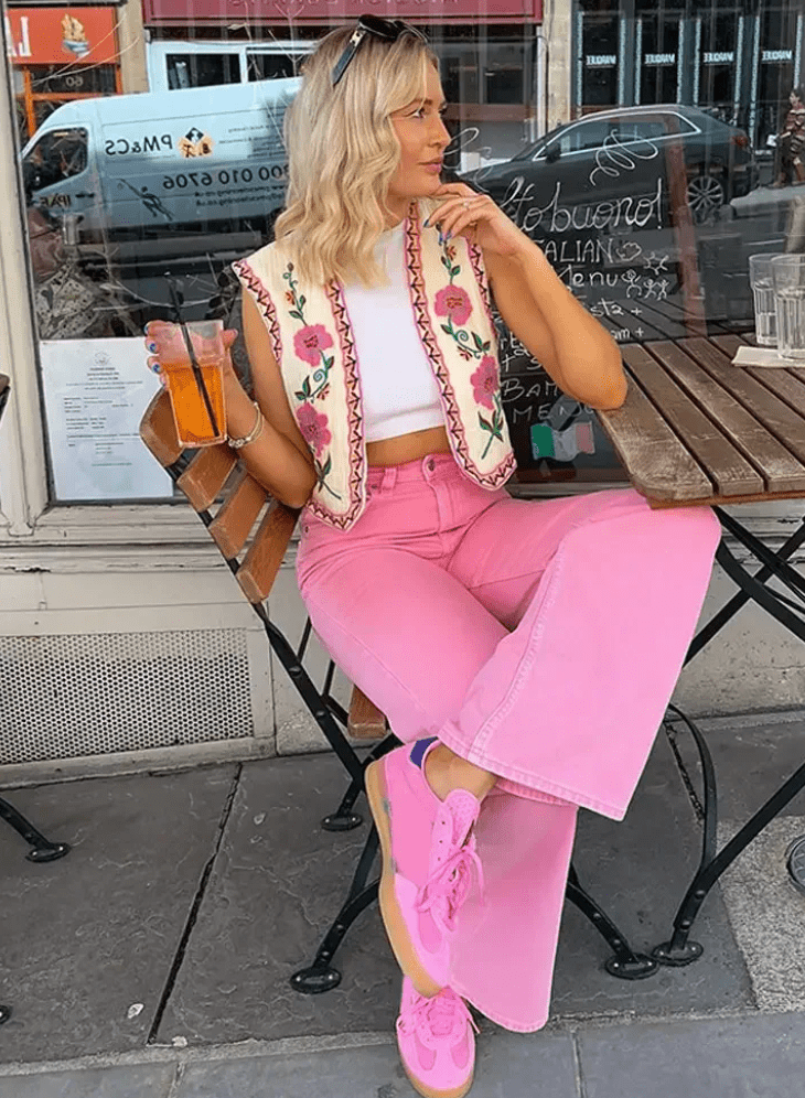 Bloemenvest | Vintage | Mouwloos | Geborduurd vest | Damesgilet-Boutique Moda