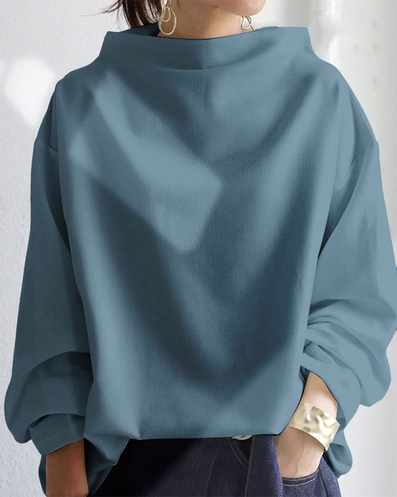 Blouse - Dames Sweater met lange mouwen en losse pasvorm-Boutique Moda