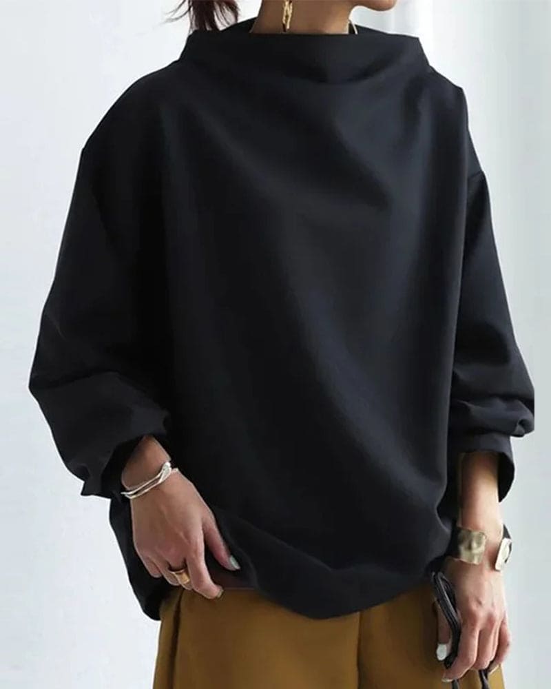 Blouse - Dames Sweater met lange mouwen en losse pasvorm-Boutique Moda
