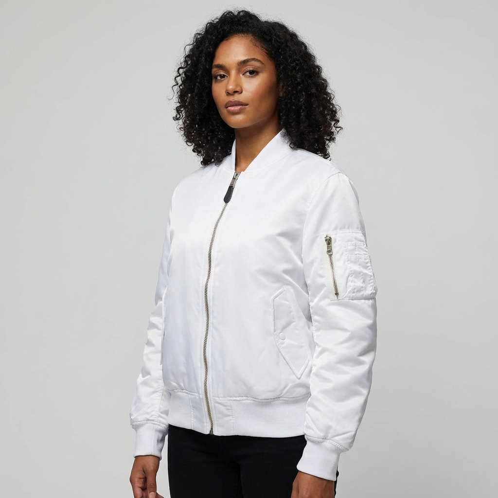Bomberjack - Casual damesjas voor tussen het seizoen met rits-Boutique Moda