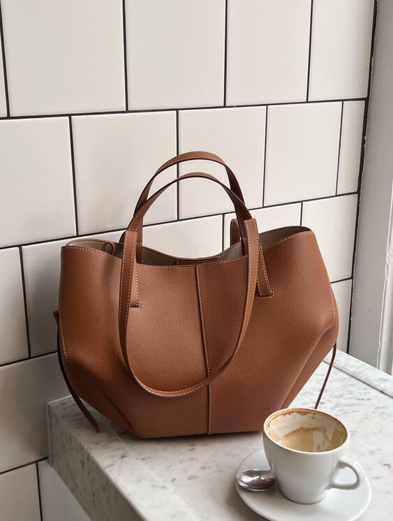 Boodschappentas - Groot - Kunstleer - Schoudertas - Draagtas-Boutique Moda