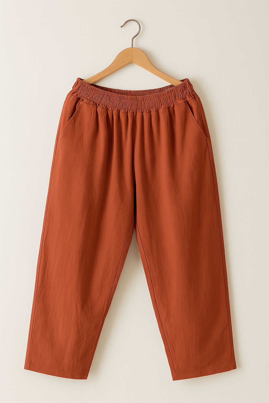 Broek met korte mouwen - Casual damesbroek met elastische taille-Boutique Moda