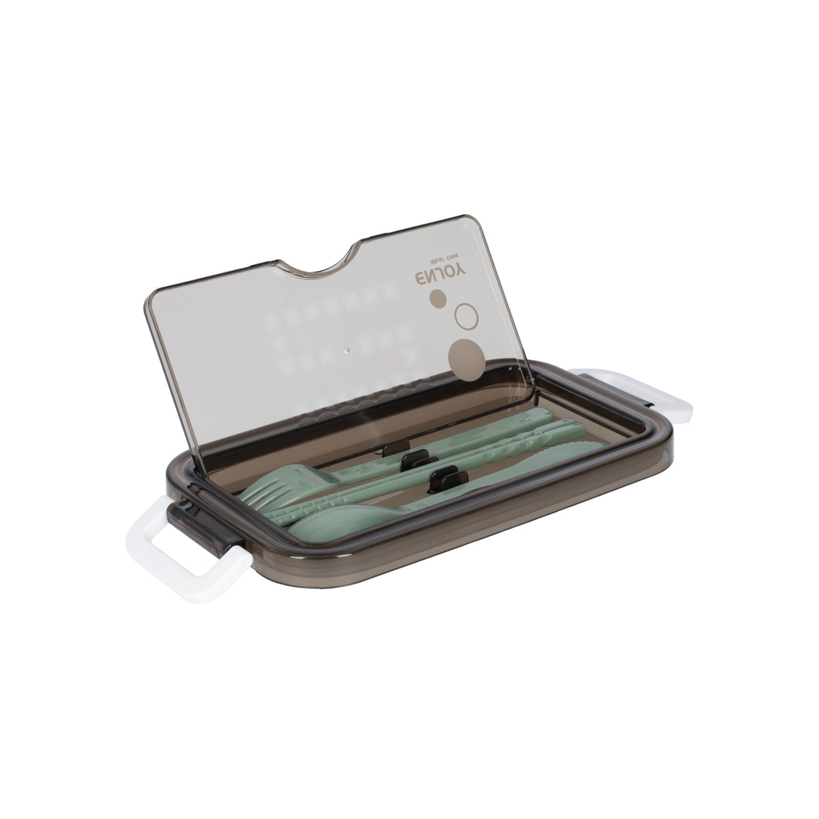 Broodtrommel met Soepbeker | Lunchbox 2 Lagen en Bestek-Boutique Moda