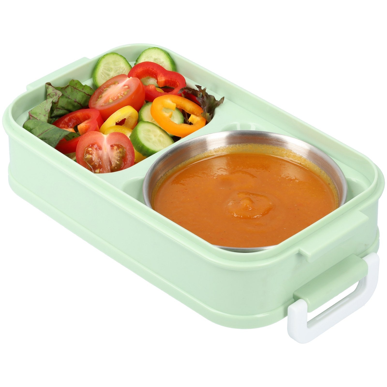 Broodtrommel met Soepbeker | Lunchbox 2 Lagen en Bestek-Boutique Moda