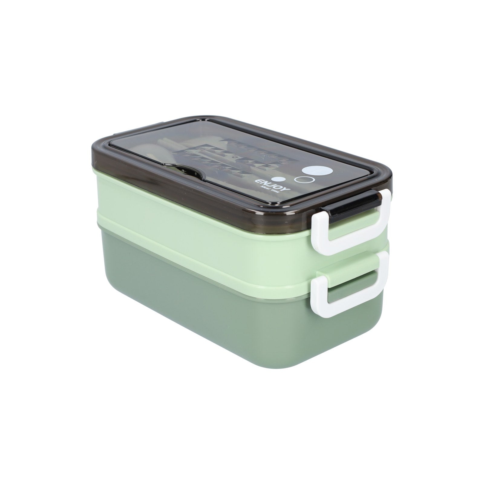 Broodtrommel met Soepbeker | Lunchbox 2 Lagen en Bestek-Boutique Moda