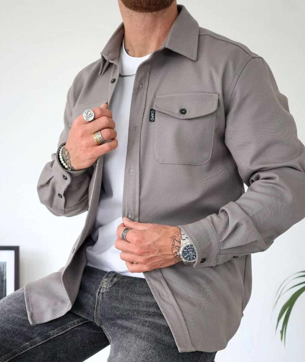 Button Up Overhemd - Lange Mouw - Kraag - Overhemden - Herenkleding-Boutique Moda