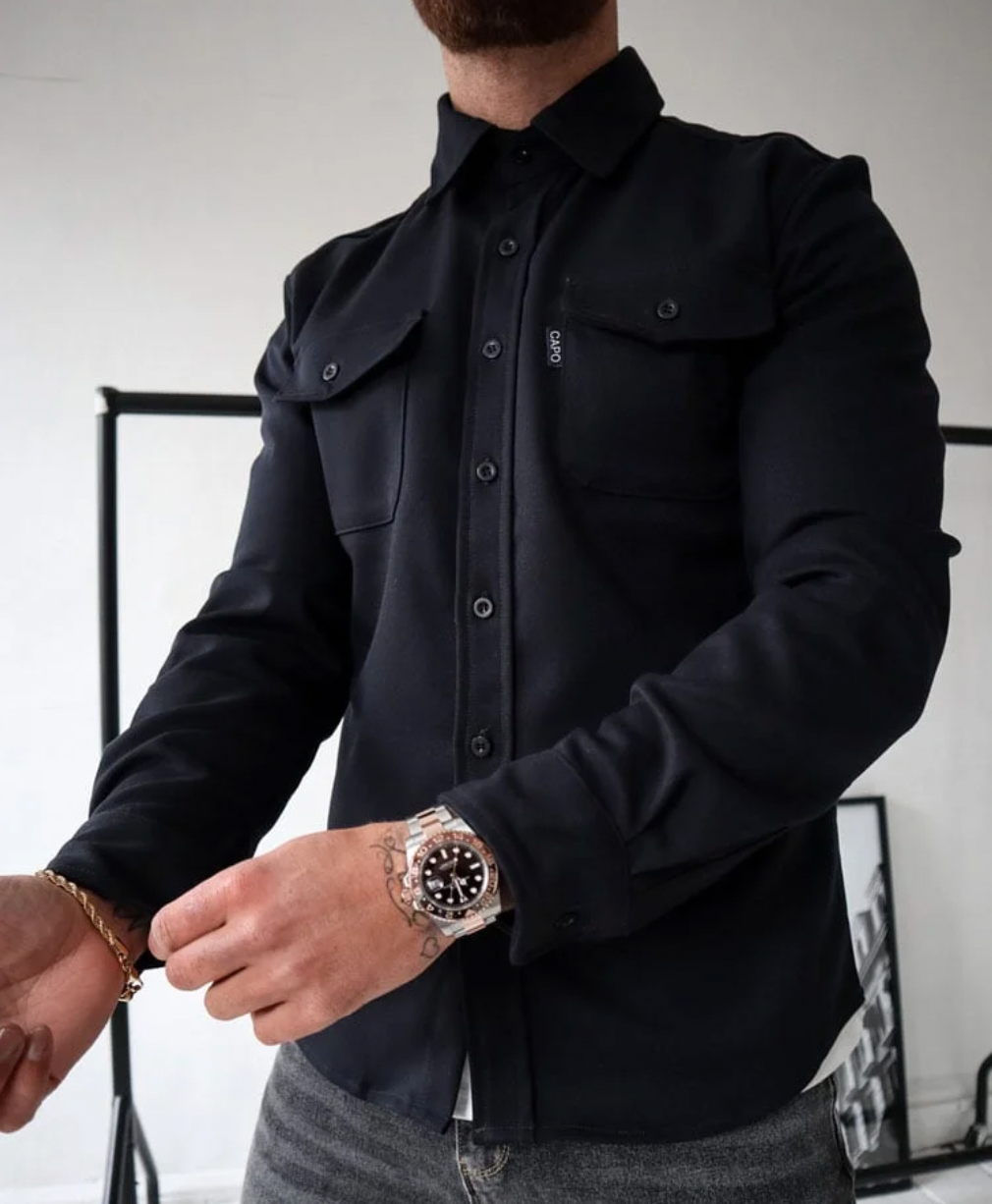 Button Up Overhemd - Lange Mouw - Kraag - Overhemden - Herenkleding-Boutique Moda