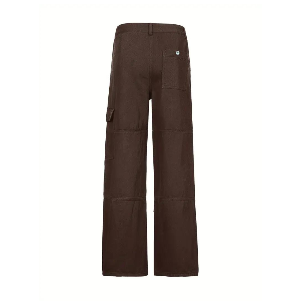Cargo Broek | Rechte Pijp | Normale Taille | Losvallende Broek | Damesbroek-Boutique Moda