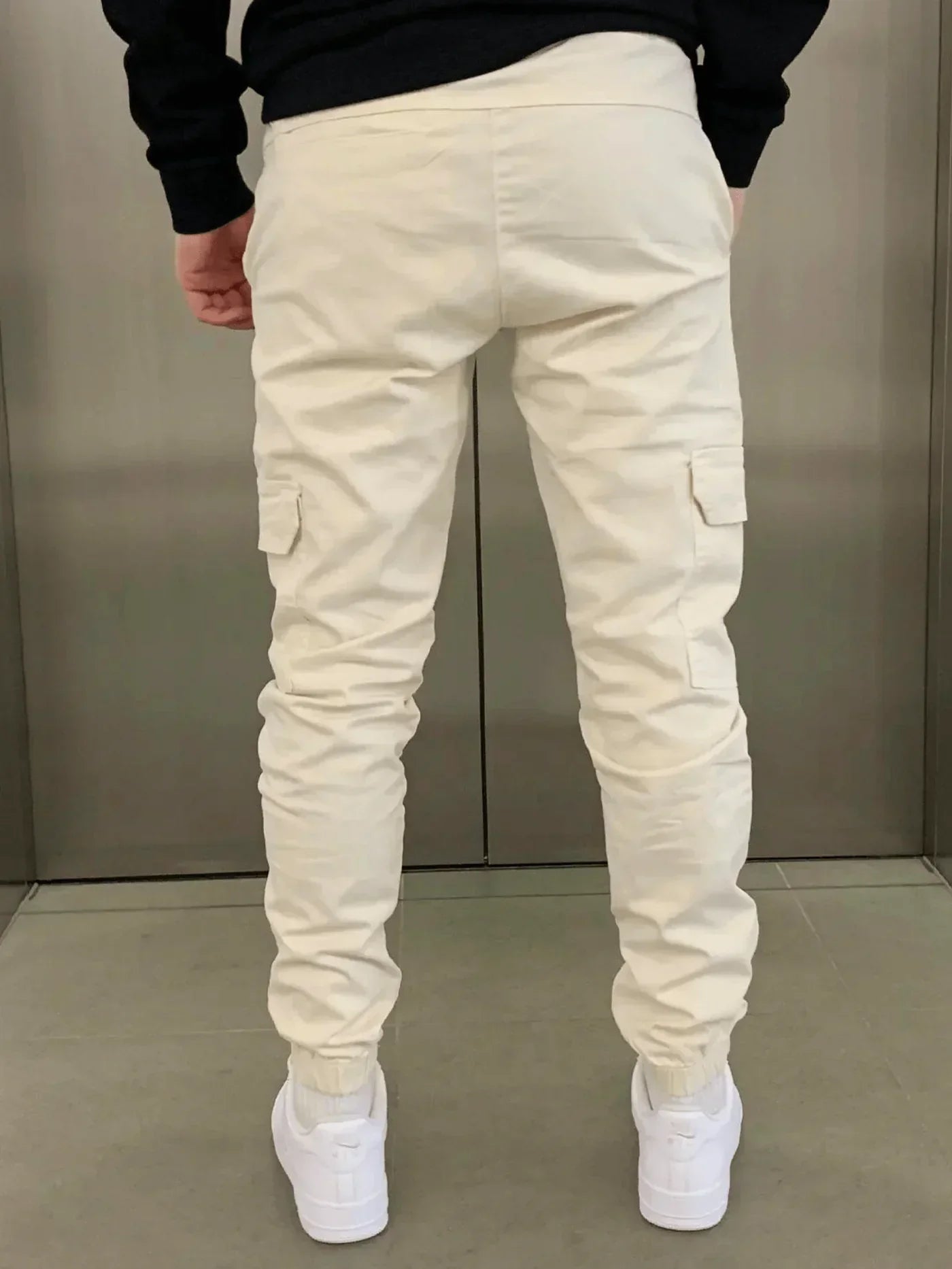 Cargo Broek - Skinny Cargo Broek met koord voor heren-Boutique Moda