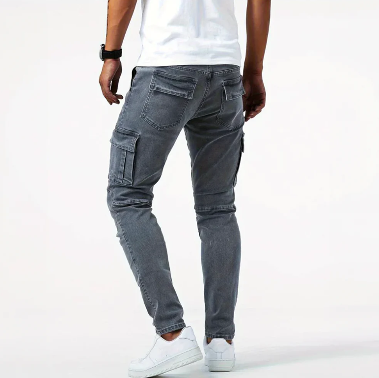 Cargo Jeans - Slim Fit - Stretchy - Skinny Jeans - Heren Cargo Broek-Boutique Moda