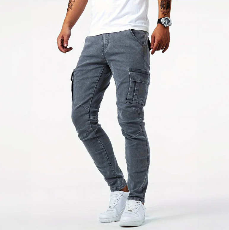 Cargo Jeans - Slim Fit - Stretchy - Skinny Jeans - Heren Cargo Broek-Boutique Moda