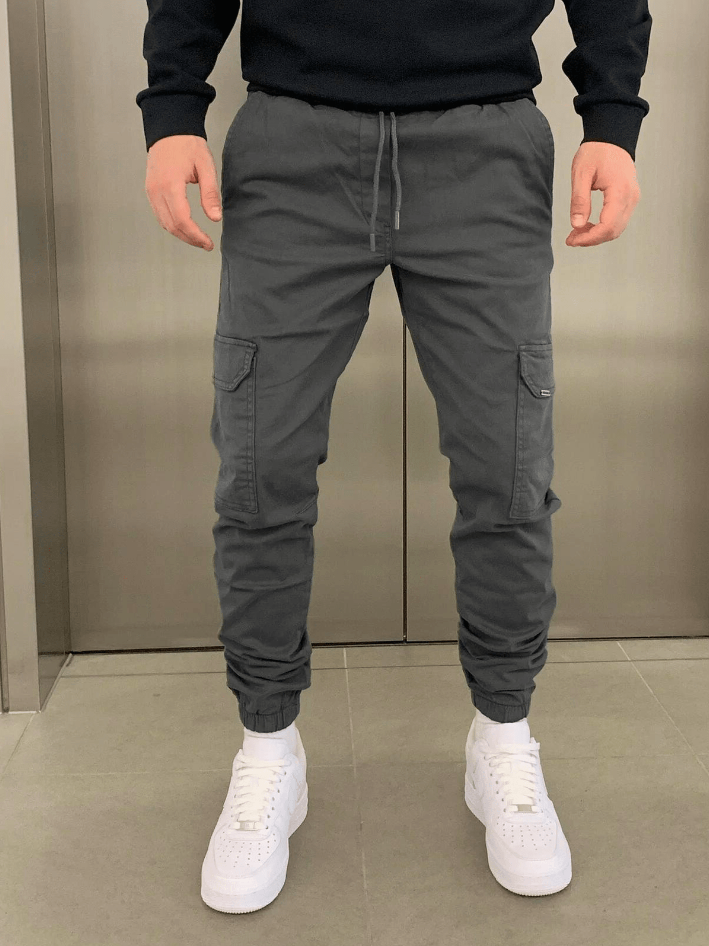 Cargo joggingbroek - Slim fit - Trekkoord - Cargobroek - Herenbroek-Boutique Moda