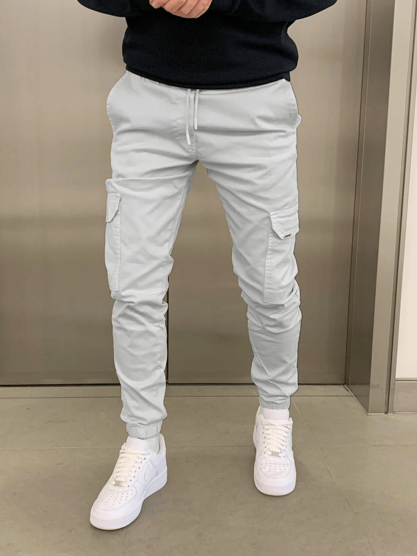 Cargo joggingbroek - Slim fit - Trekkoord - Cargobroek - Herenbroek-Boutique Moda