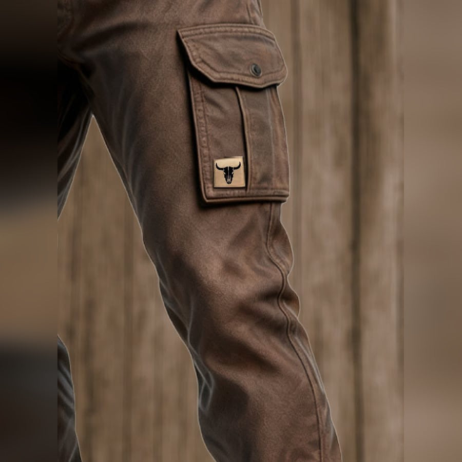 Cargobroek | Bruin | Praktische zakken | Outdoorbroek | Herenbroek-Boutique Moda