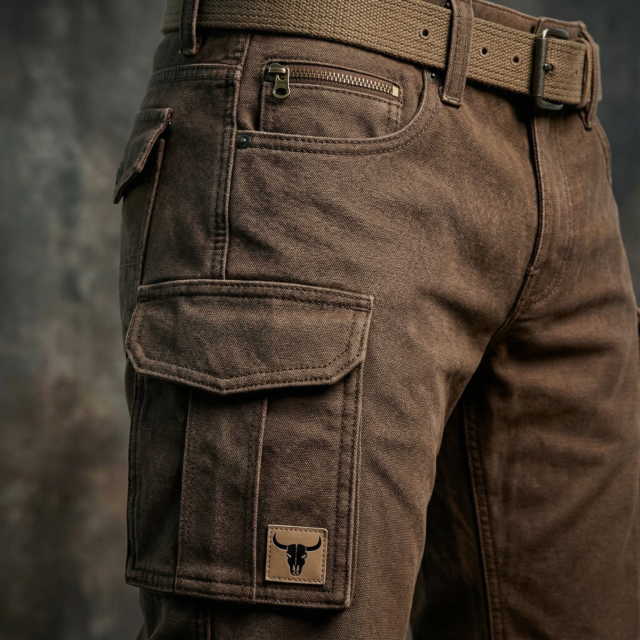 Cargobroek | Bruin | Praktische zakken | Outdoorbroek | Herenbroek-Boutique Moda