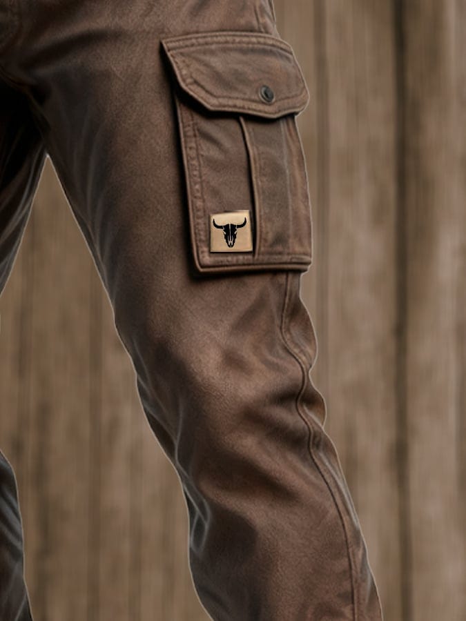 Cargobroek | Bruin | Praktische zakken | Outdoorbroek | Herenbroek-Boutique Moda