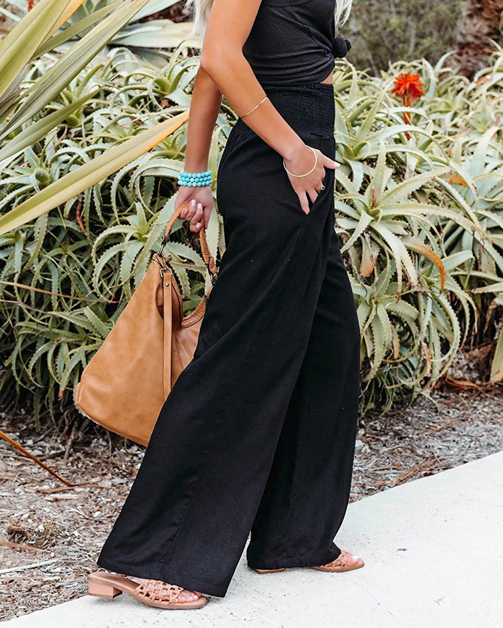 Casual linnen broek-Boutique Moda