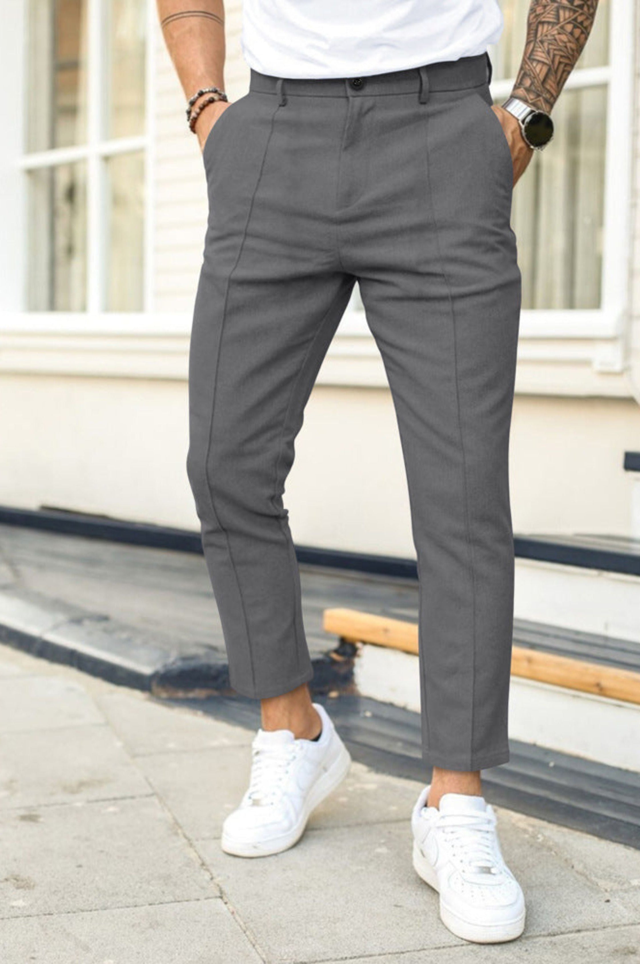 Chino broeken | Stretch | Slim fit | Skinny chino's | Herenbroeken-Boutique Moda