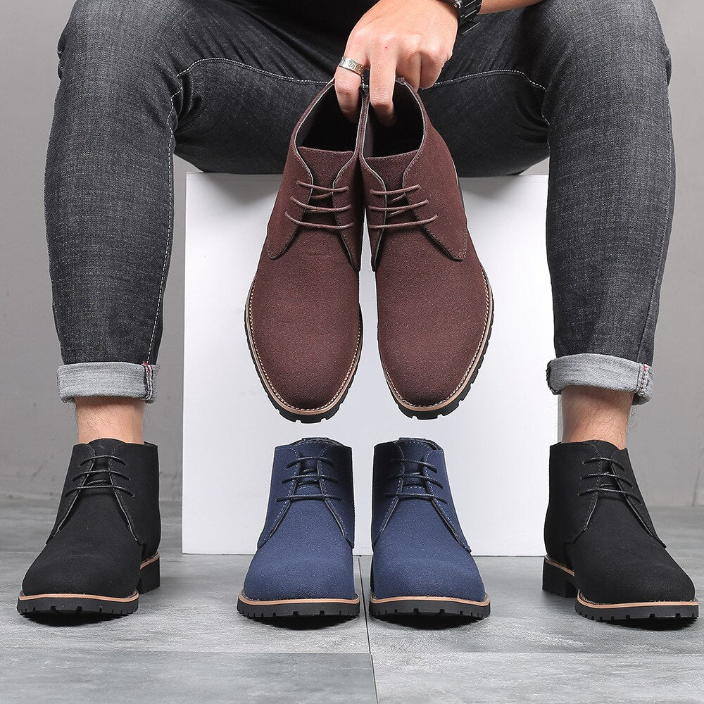 Chukka-laarzen | Elegante casual suède veterschoenen voor heren