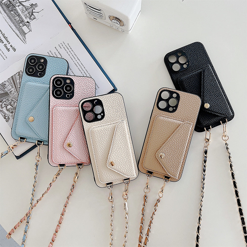Ciara Crossbody Phone Case | Draag en bewaar je telefoon en pasjes veilig met dit handige telefoon portemonnee hoesje-Boutique Moda