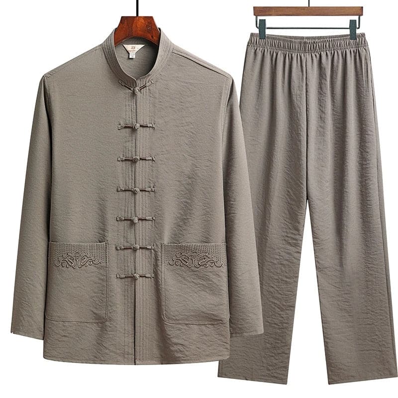Co-Ord Set - Linnen tweedelige dameslijn met lange mouwen-Boutique Moda
