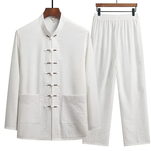 Co-Ord Set - Linnen tweedelige dameslijn met lange mouwen-Boutique Moda