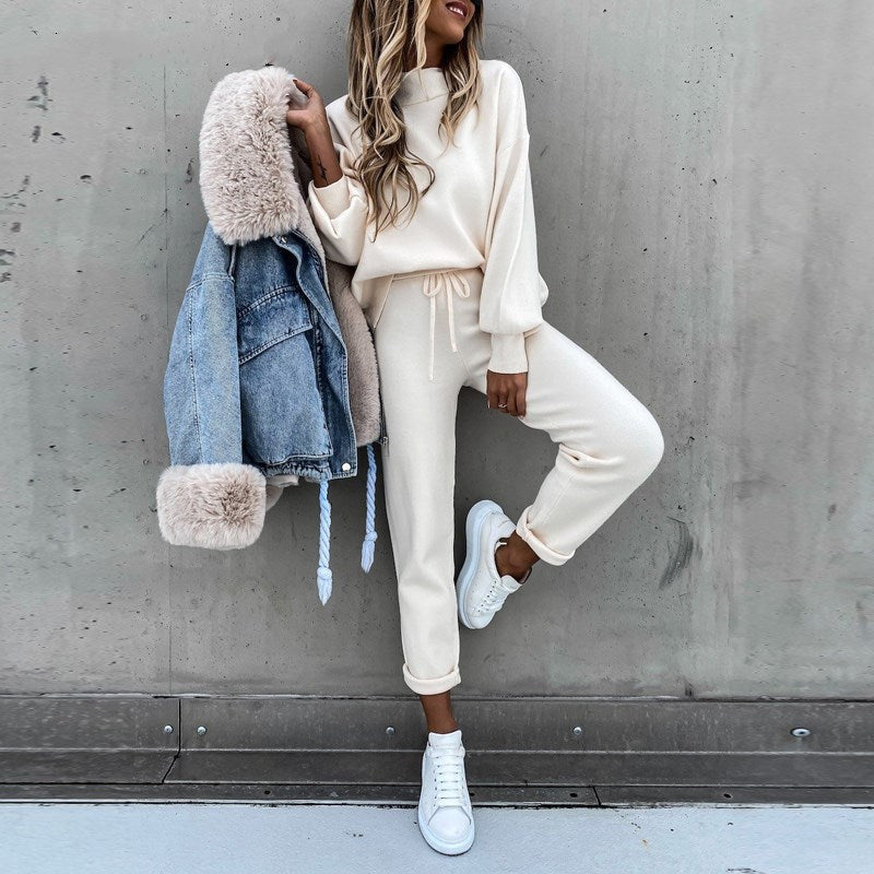 Co-Ord Set - Vrouwensweater en -broek Tweedelige Loungewear Set-Boutique Moda