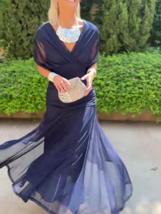 Cocktailjurk - Elegant - Soepel vallend - Off-shoulder jurk - Maxi-jurk-Boutique Moda
