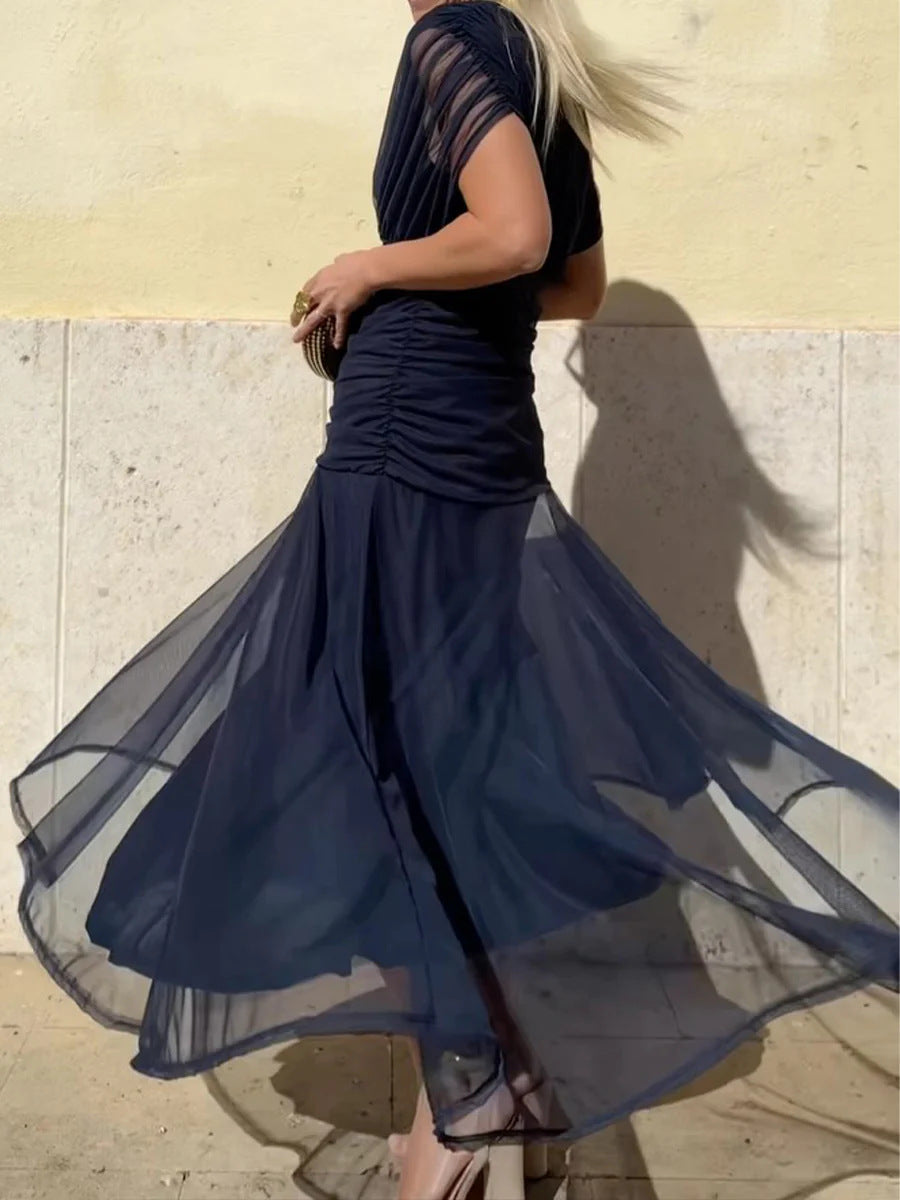 Cocktailjurk - Elegant - Soepel vallend - Off-shoulder jurk - Maxi-jurk-Boutique Moda