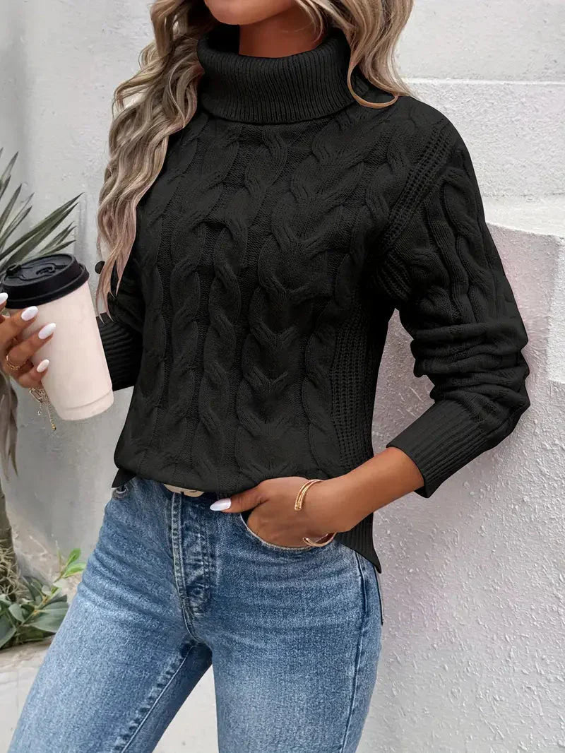 Coltrui - Warm - Kabelbreisel - Gebreide trui - Damesbreiwerk-Boutique Moda