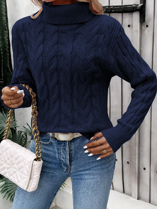 Coltrui - Warm - Kabelbreisel - Gebreide trui - Damesbreiwerk-Boutique Moda