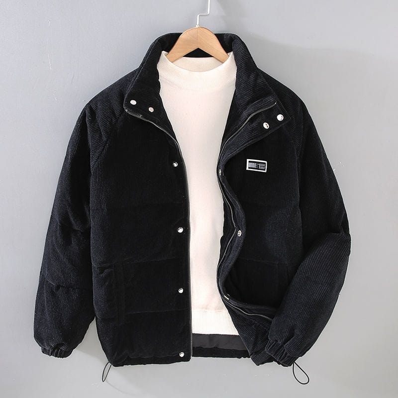 Corduroy Jas - Warm - Zip-Up - Pufferjas - Heren Winterjas-Boutique Moda