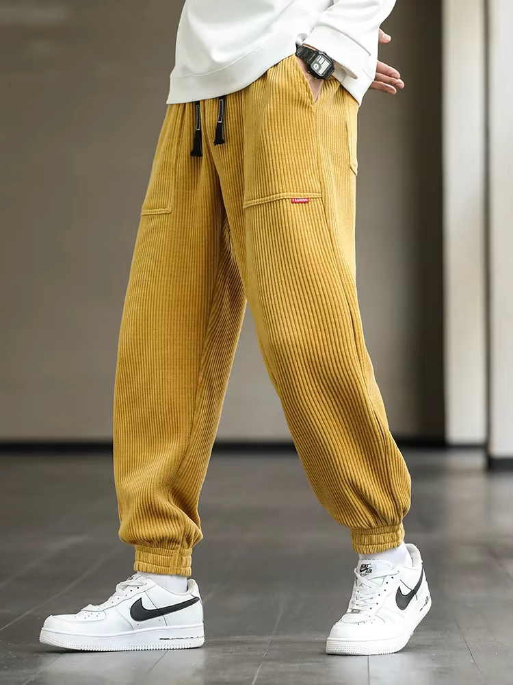 Corduroy broek - Baggy - Los model - Corduroy Joggers - Heren Joggers-Boutique Moda
