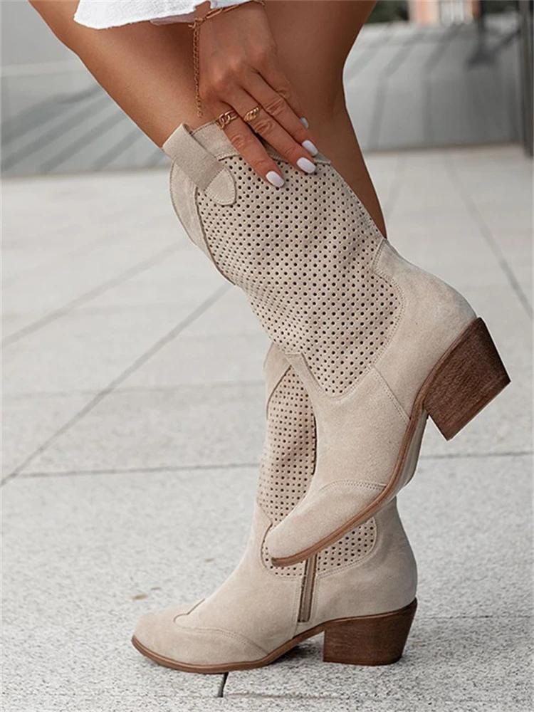 Cowboylaarzen | Ademende Cowgirllaarzen | Lage Hak
