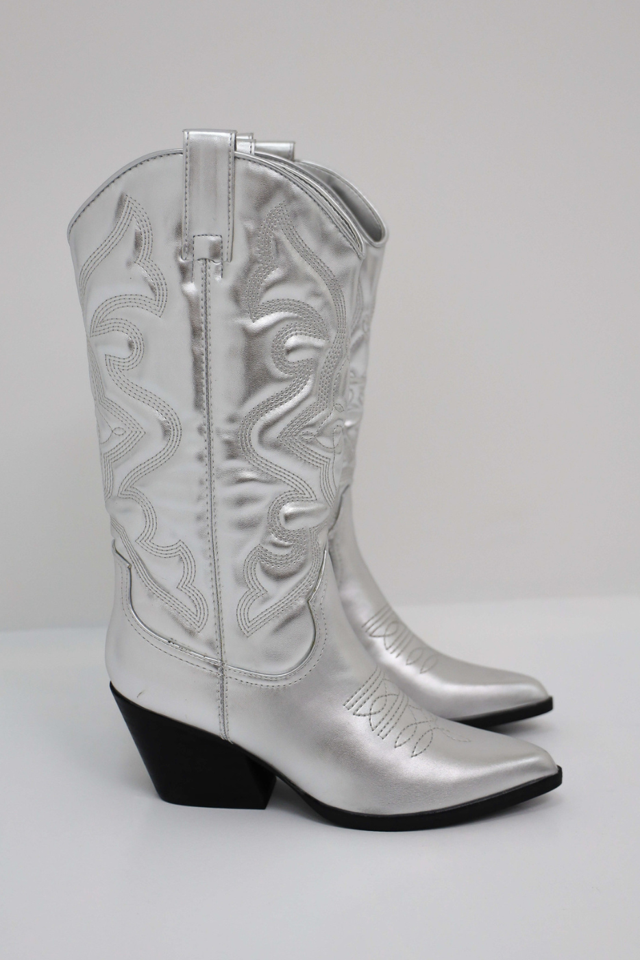Cowboylaarzen | Blokhak | Halfhoge kuit | Cowgirllaarzen | Dameslaarzen