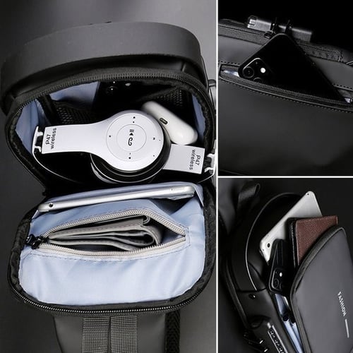 Crossbodytas voor mannen - Meerdere vakken - Slot - Anti-diefstal crossbodytas - Herentas crossbody-Boutique Moda