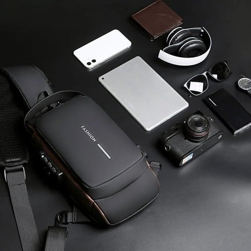 Crossbodytas voor mannen - Meerdere vakken - Slot - Anti-diefstal crossbodytas - Herentas crossbody-Boutique Moda