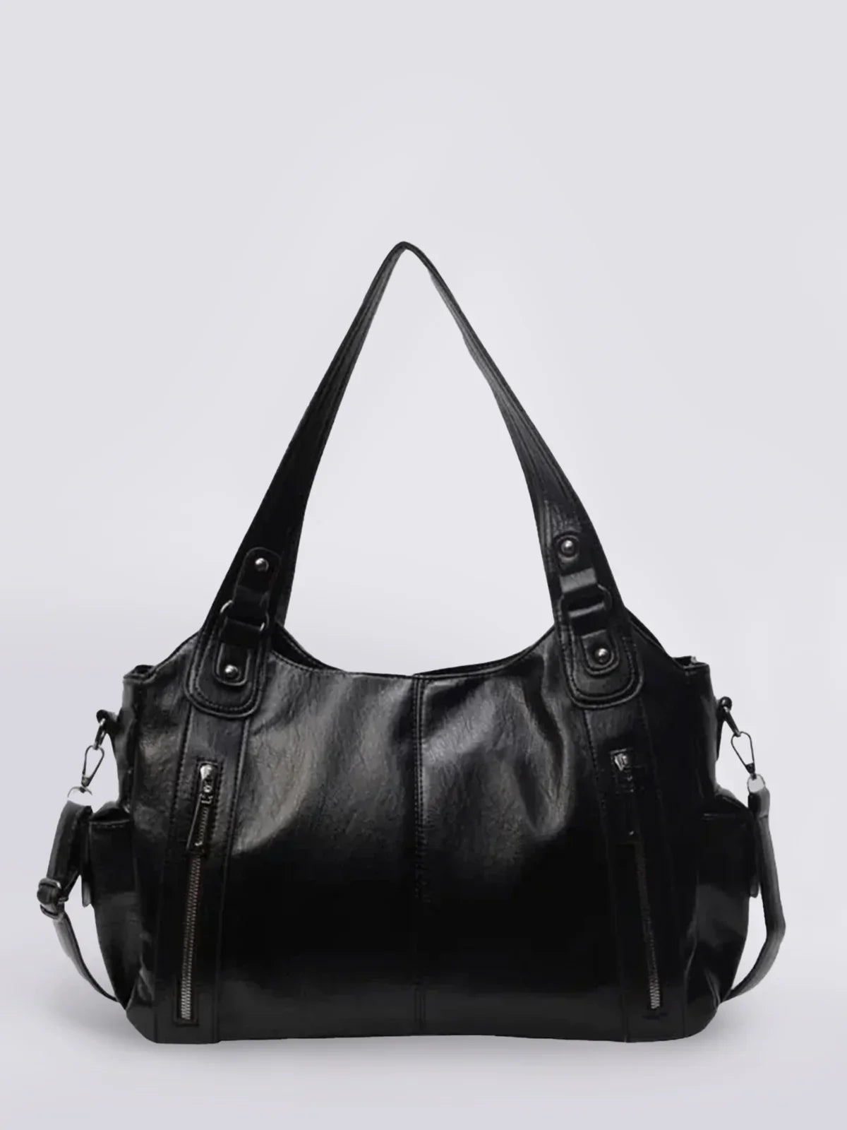 Dakota Schoudertas Dames – Grote Vegan Leren Tas met Crossbody Band-Boutique Moda