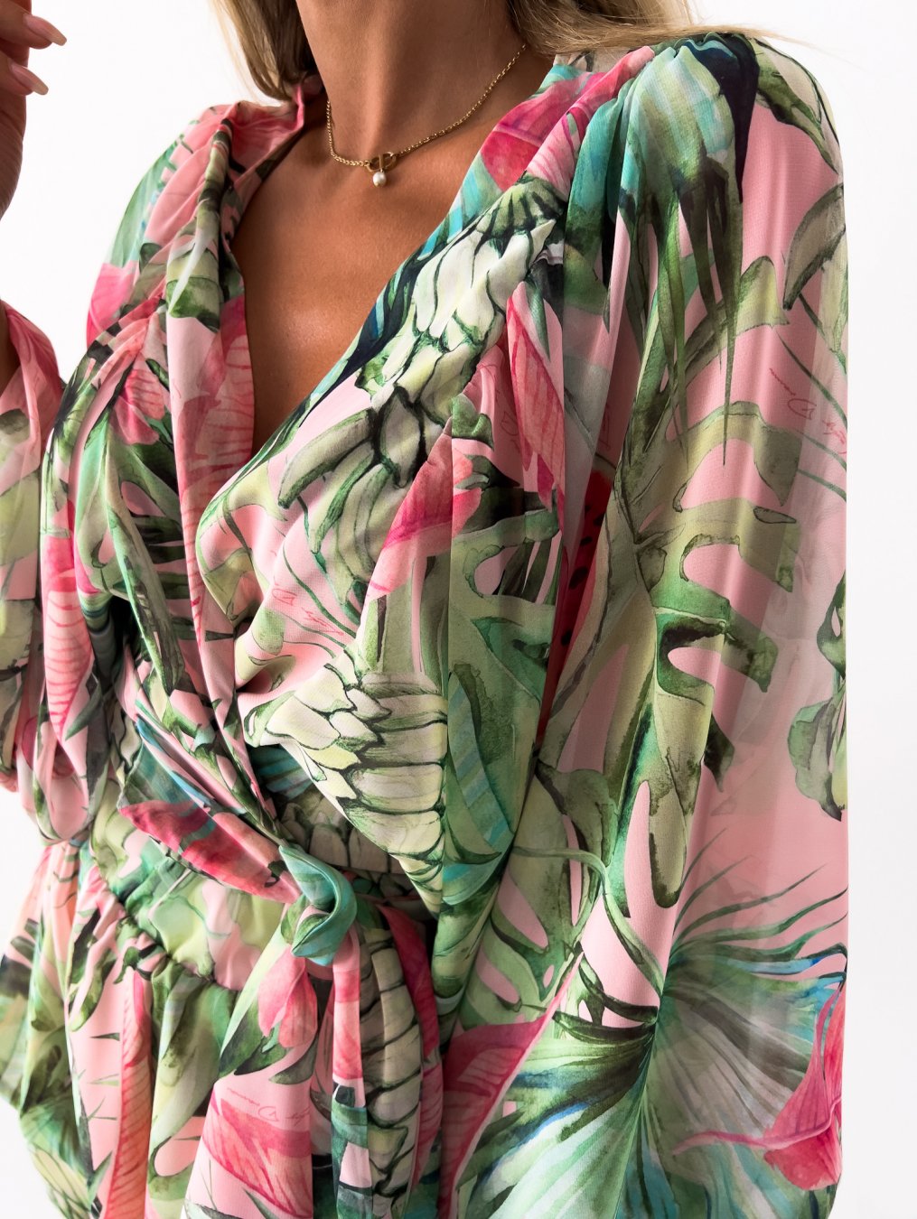 Dames Tweedelige Set - Wikkelblouse en Mini Shorts Zomerset-Boutique Moda