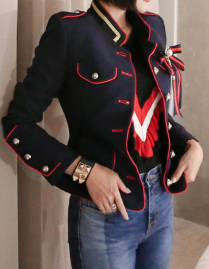 Damesblazer - Enkelrijks - Borstzakken - Slim fit blazer - Blazerjasje-Boutique Moda