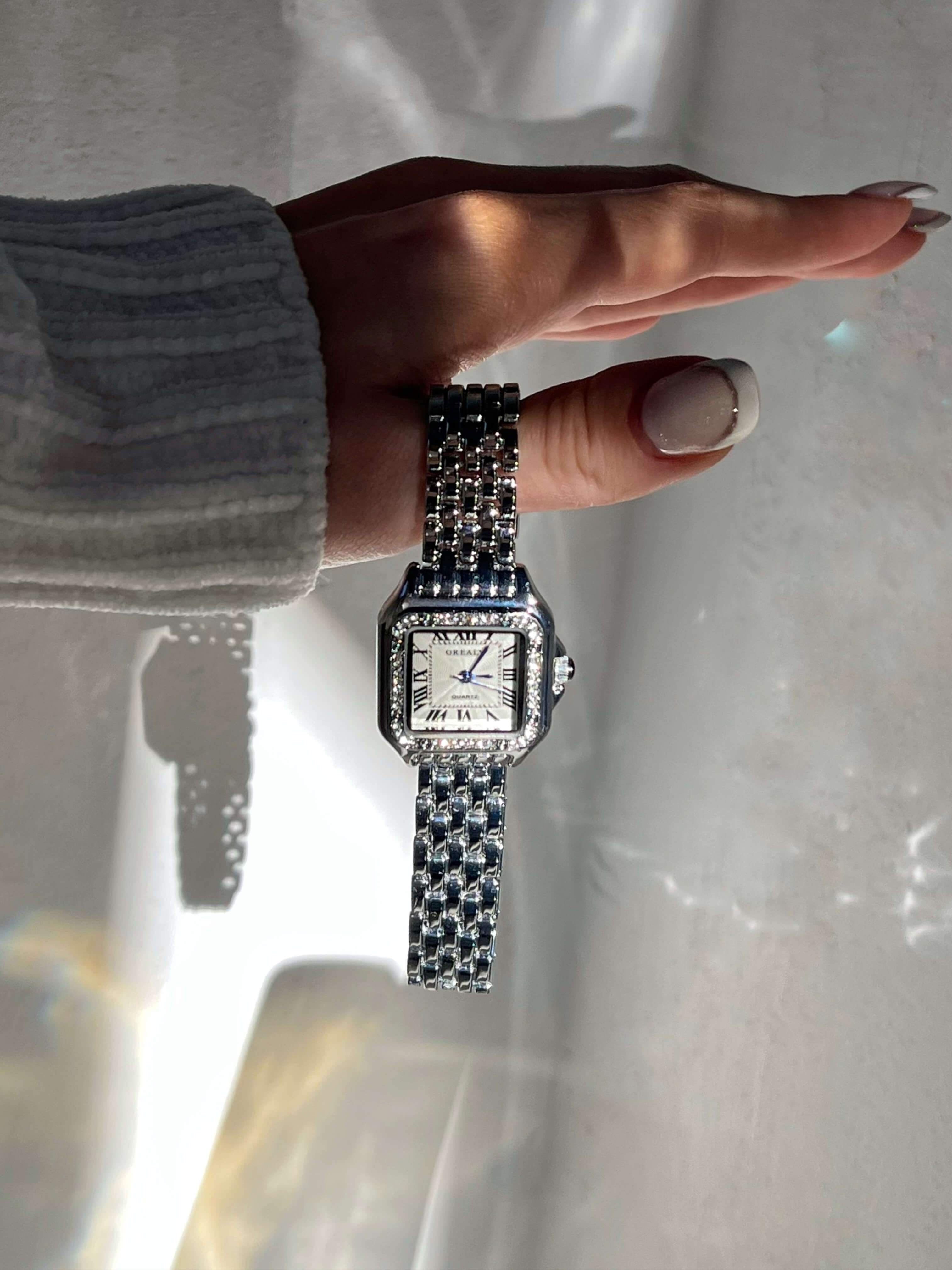 Dameshorloge | Klein | Diamanten | Vierkant horloge | Quartzhorloge-Boutique Moda