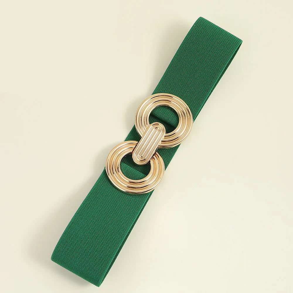 Damesriem - Stretch - Gouden gesp - Elastische riem - Tailleband-Boutique Moda