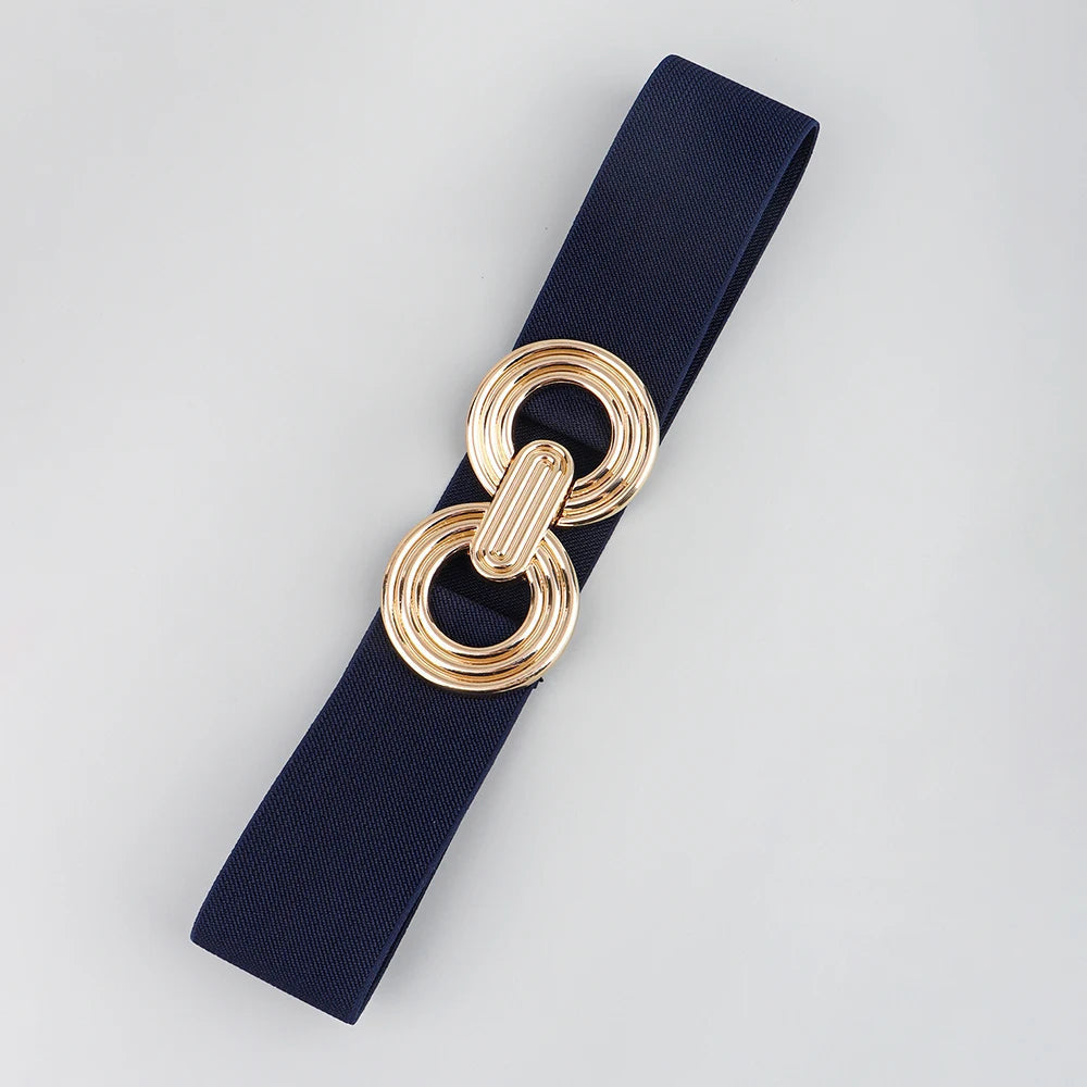 Damesriem - Stretch - Gouden gesp - Elastische riem - Tailleband-Boutique Moda