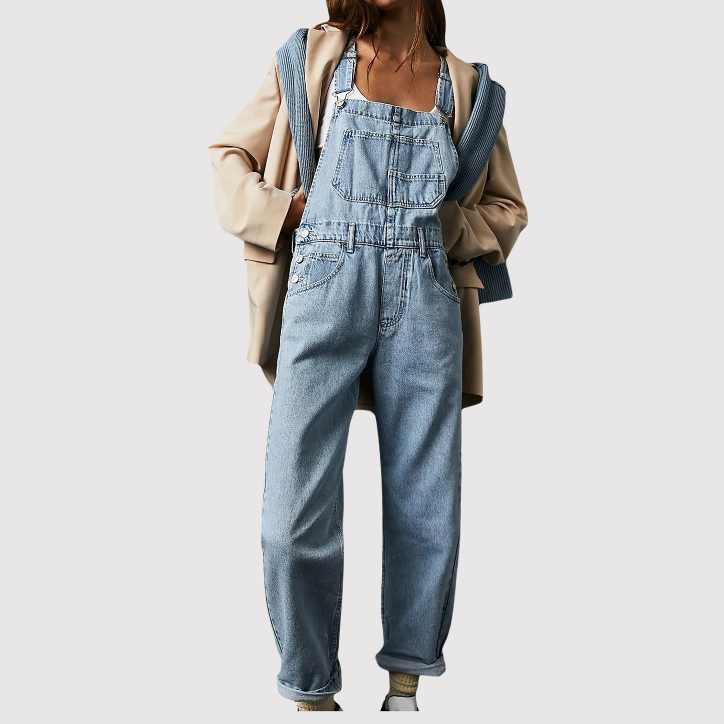 Denim Overalls | Loose Fit | Rechte Pijp | Overalls | Dames Coltruien-Boutique Moda