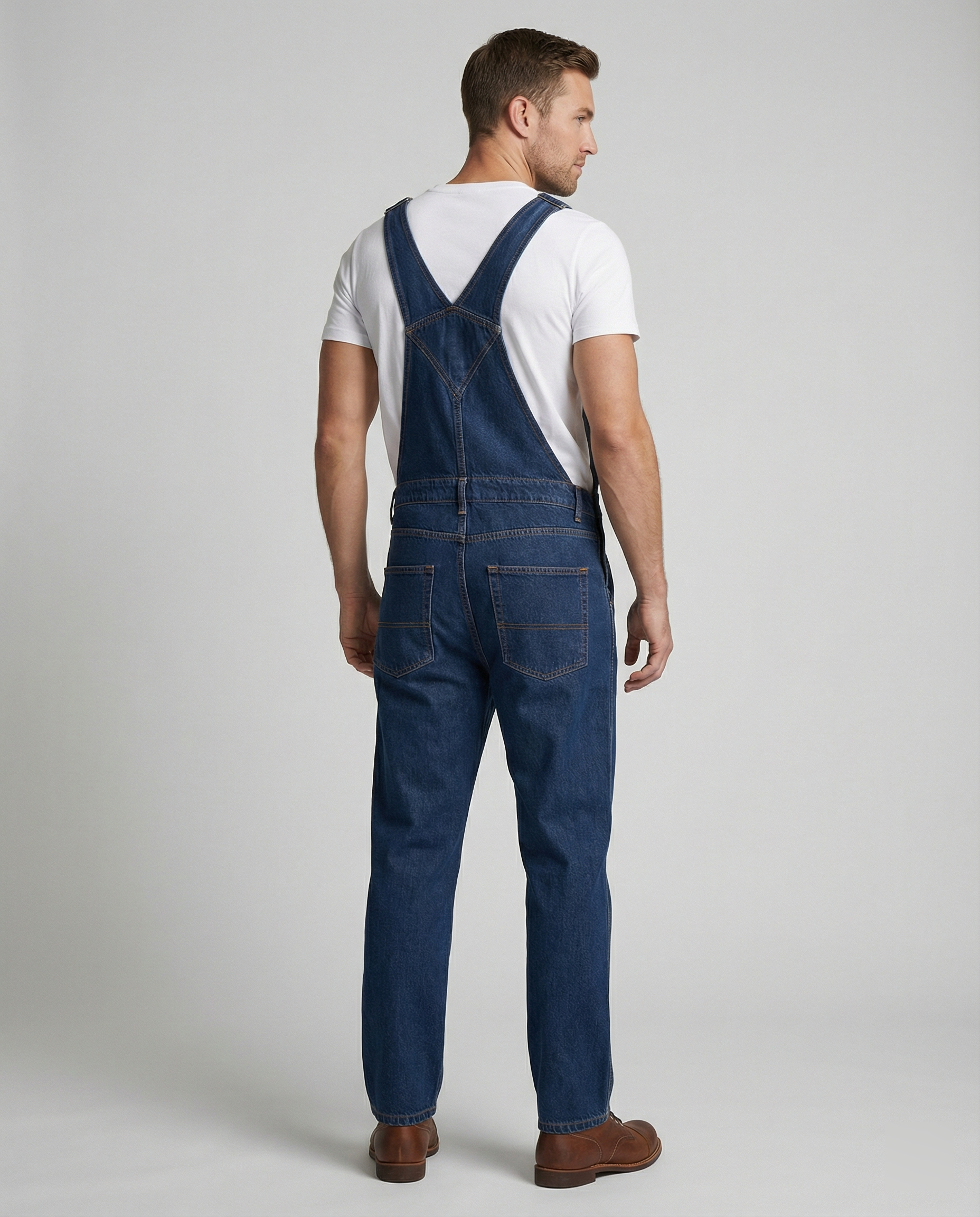 Denim tuinbroek - Casual blauwe tuinbroek voor heren-Boutique Moda
