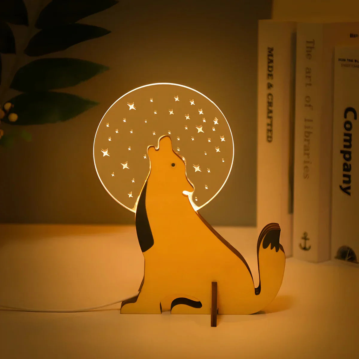 Dierenlamp - Houten - Vogel - Nachtkastlampje - Tafellamp-Boutique Moda