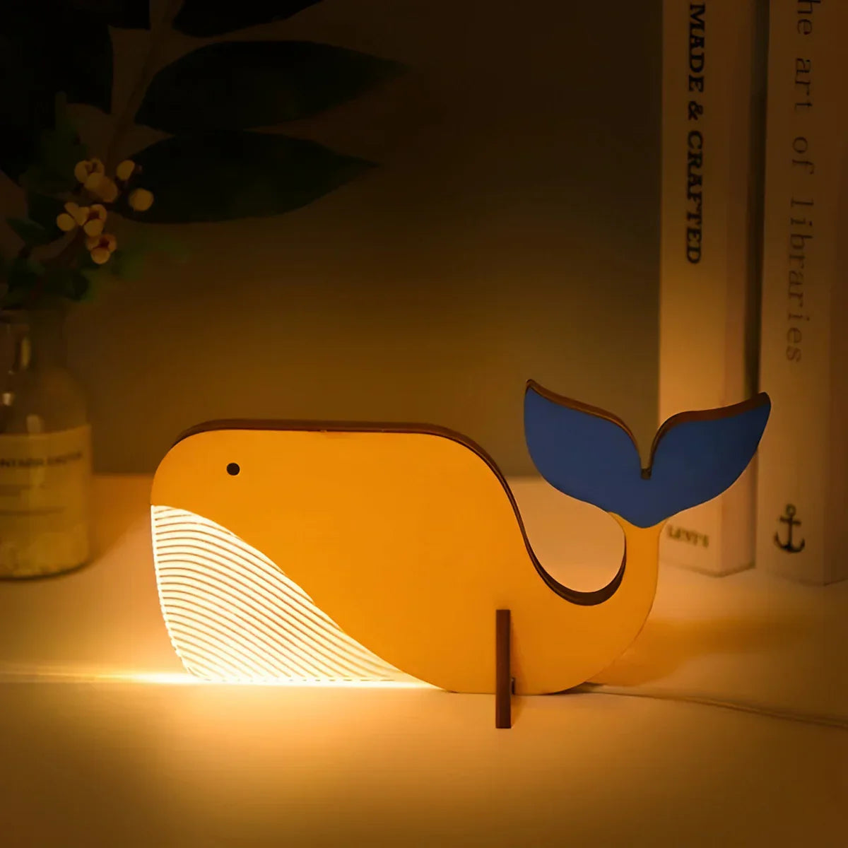 Dierenlamp - Kinderen - Nachtlampje - Houten lamp - Tafellamp-Boutique Moda