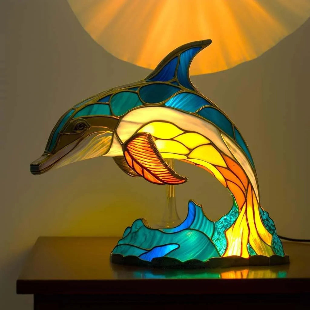 Dierenlamp - Kleurrijk Design Glazen Tafellamp-Boutique Moda